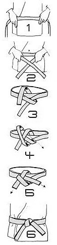 Nouer sa ceinture de karaté